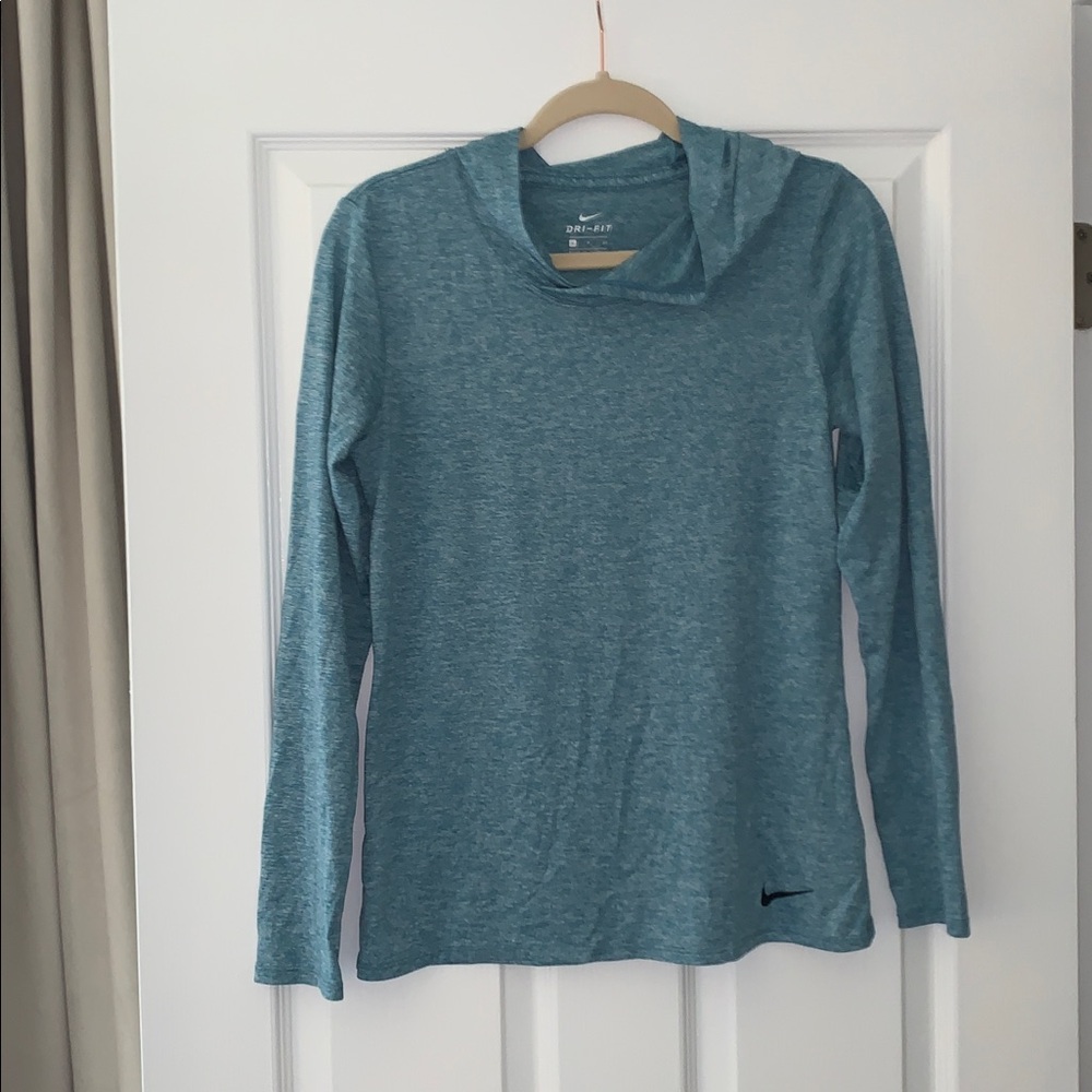 Nike Heathered Teal Long Sleeve Top